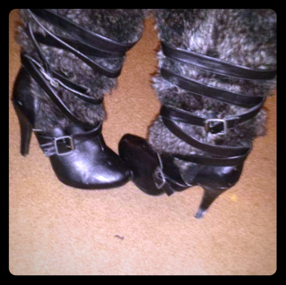 High heeled boots